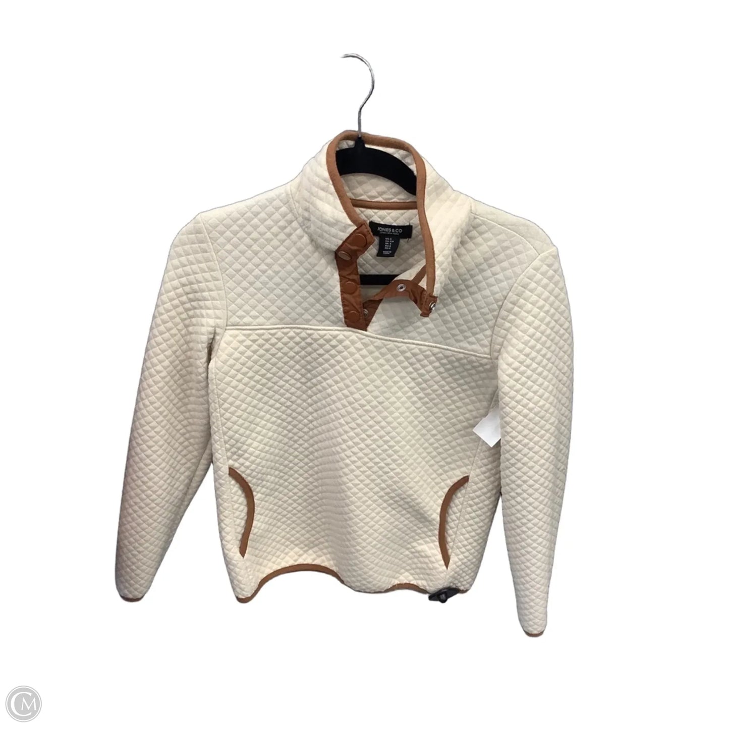 Sweatshirt Collar By Jones And Co In Cream, Size: S