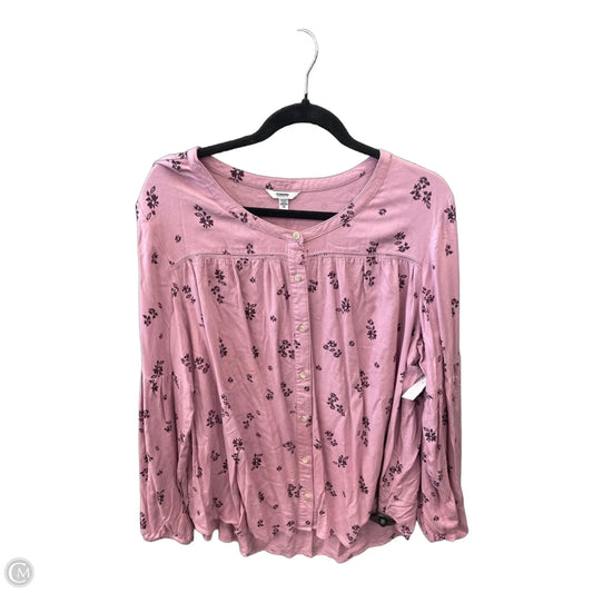 Top Long Sleeve By Sonoma In Pink, Size: 1x