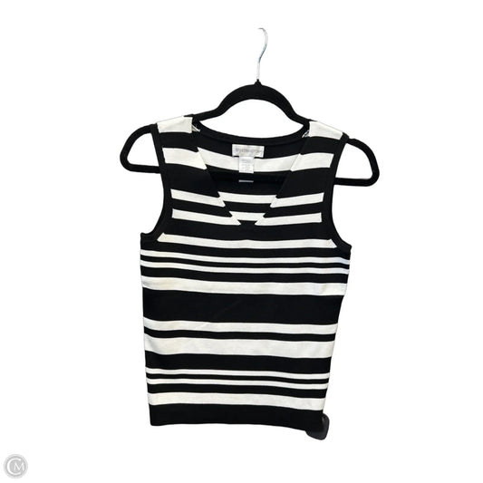 Top Sleeveless By Worthington In Black & White, Size: S