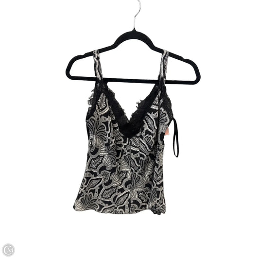Top Sleeveless By Anne Klein In Black & Grey, Size: M