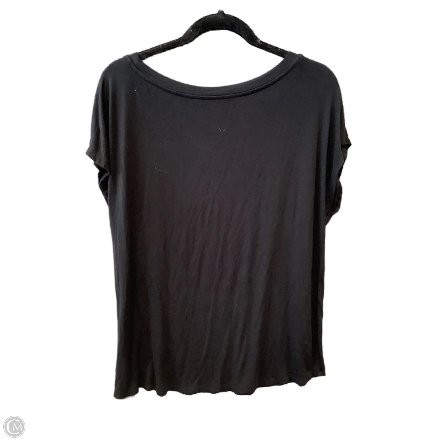 Top Short Sleeve By Maurices In Black, Size: L