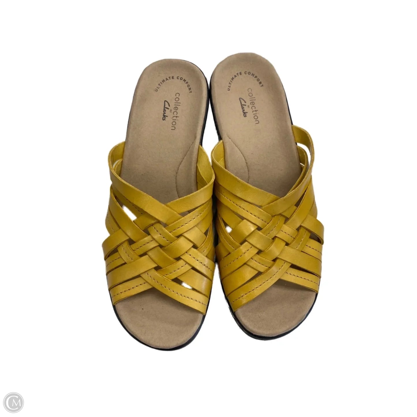 Sandals Flats By Clarks In Yellow, Size: 6