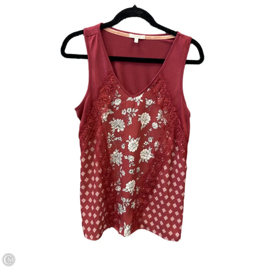 Top Sleeveless By Maurices In Red, Size: M