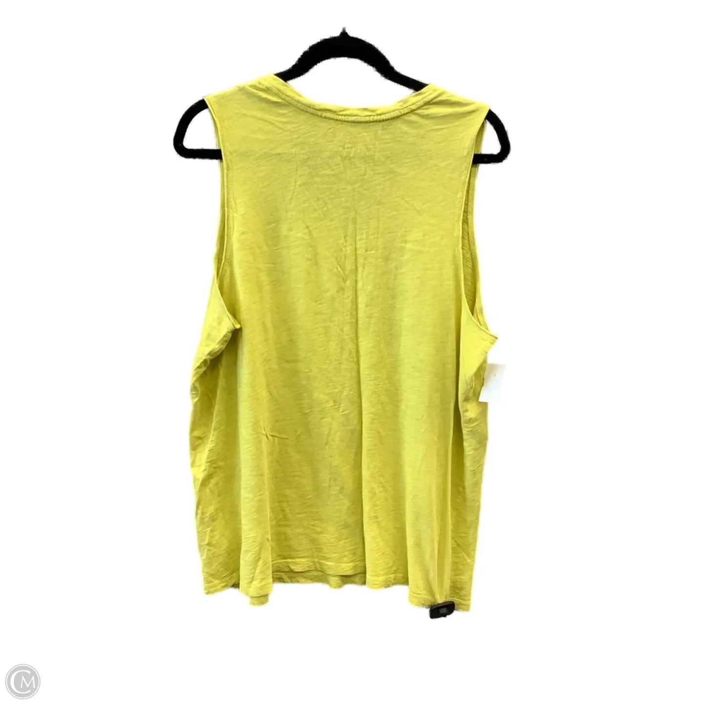 Top Sleeveless By Time And Tru In Yellow, Size: 2x