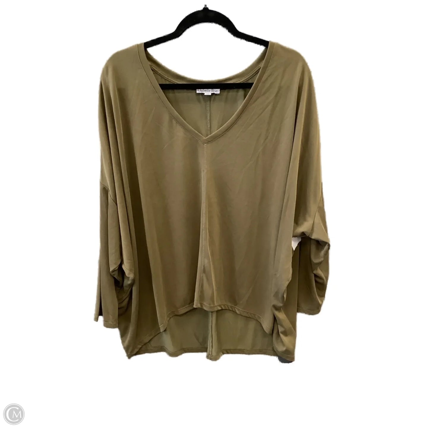 Top Long Sleeve By Ophelia Roe In Green, Size: 3x