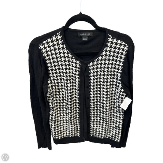 Cardigan By August Silk In Black & White, Size: L