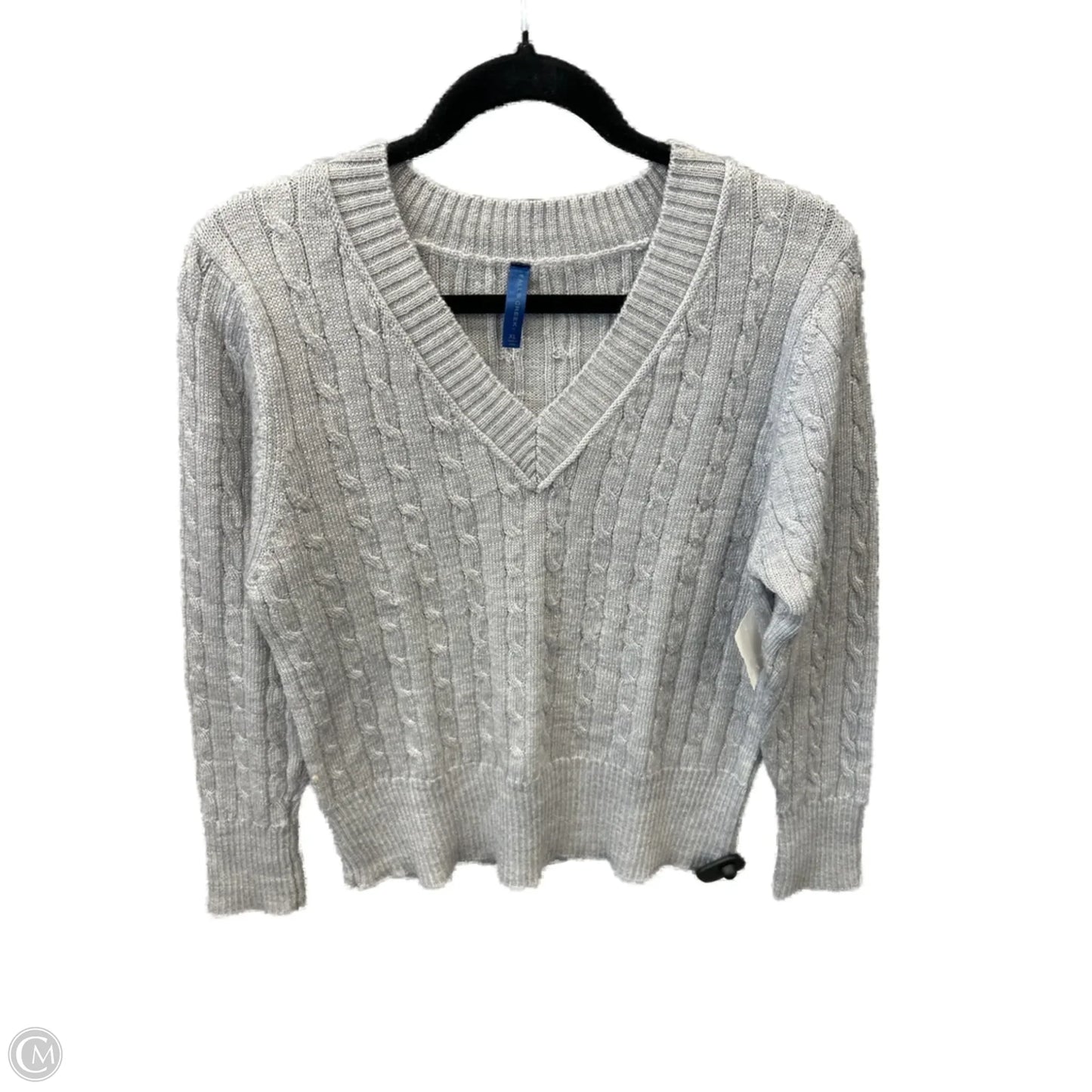 Sweater By Falls Creek In Silver, Size: Xl