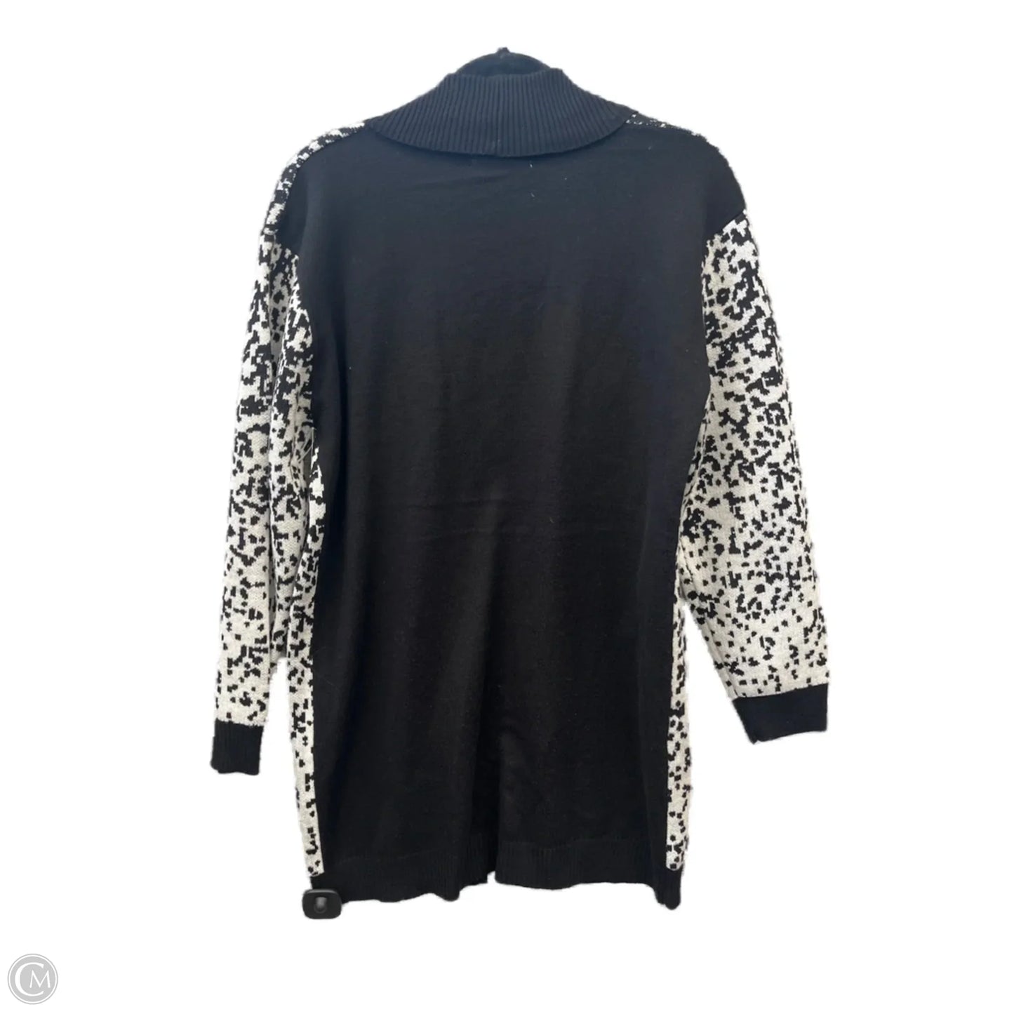 Cardigan By Clothes Mentor In Black & White, Size: M