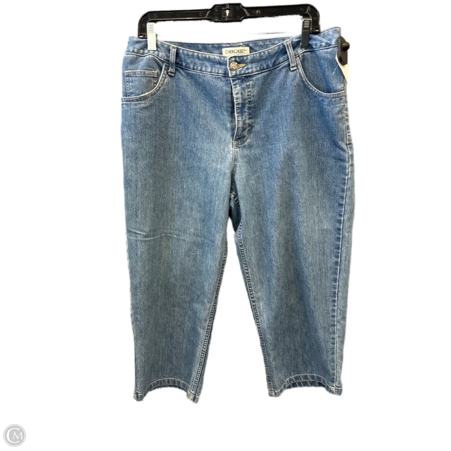 Capris By Cherokee In Blue Denim, Size: 10