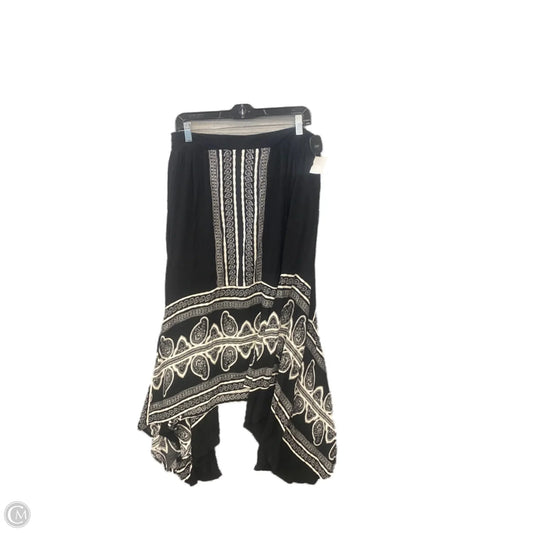 Skirt Midi By Cato In Black & White, Size: 14