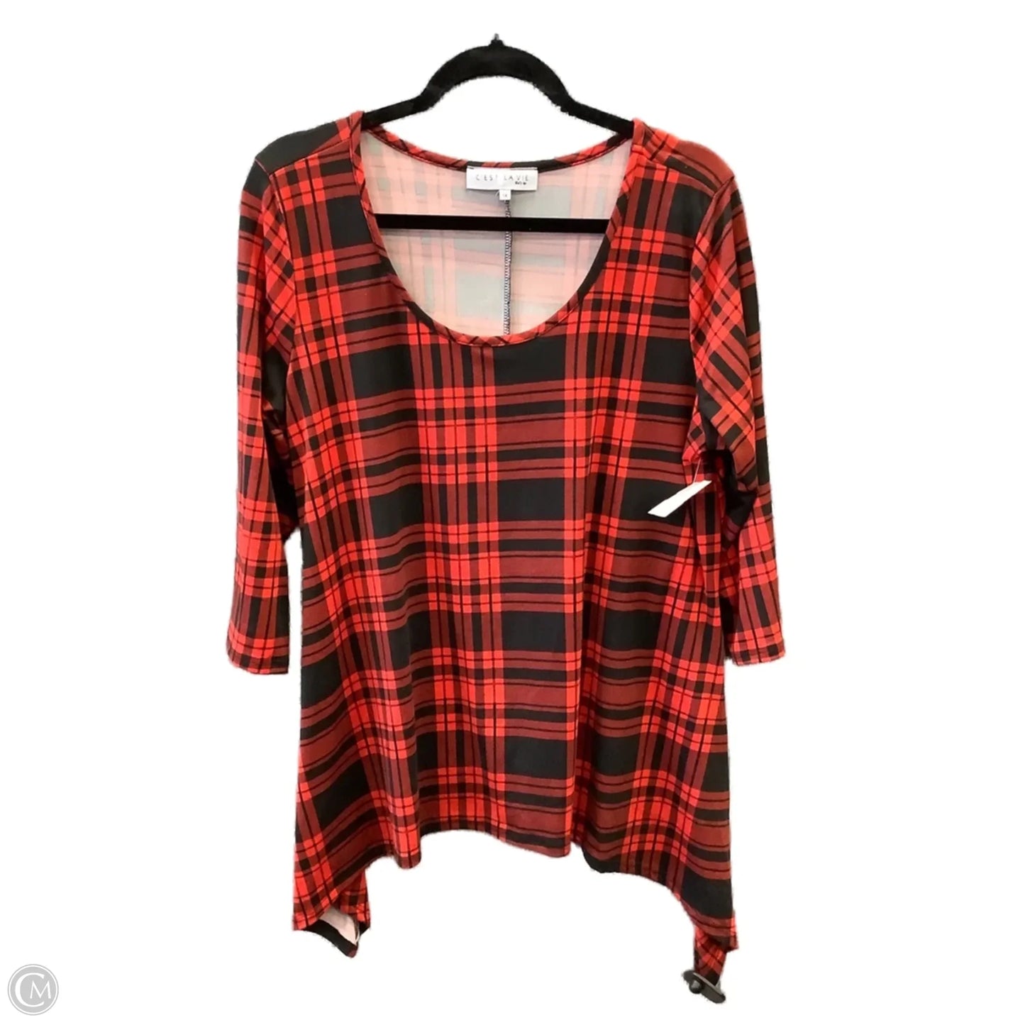 Top Long Sleeve By Clothes Mentor In Red, Size: 1x