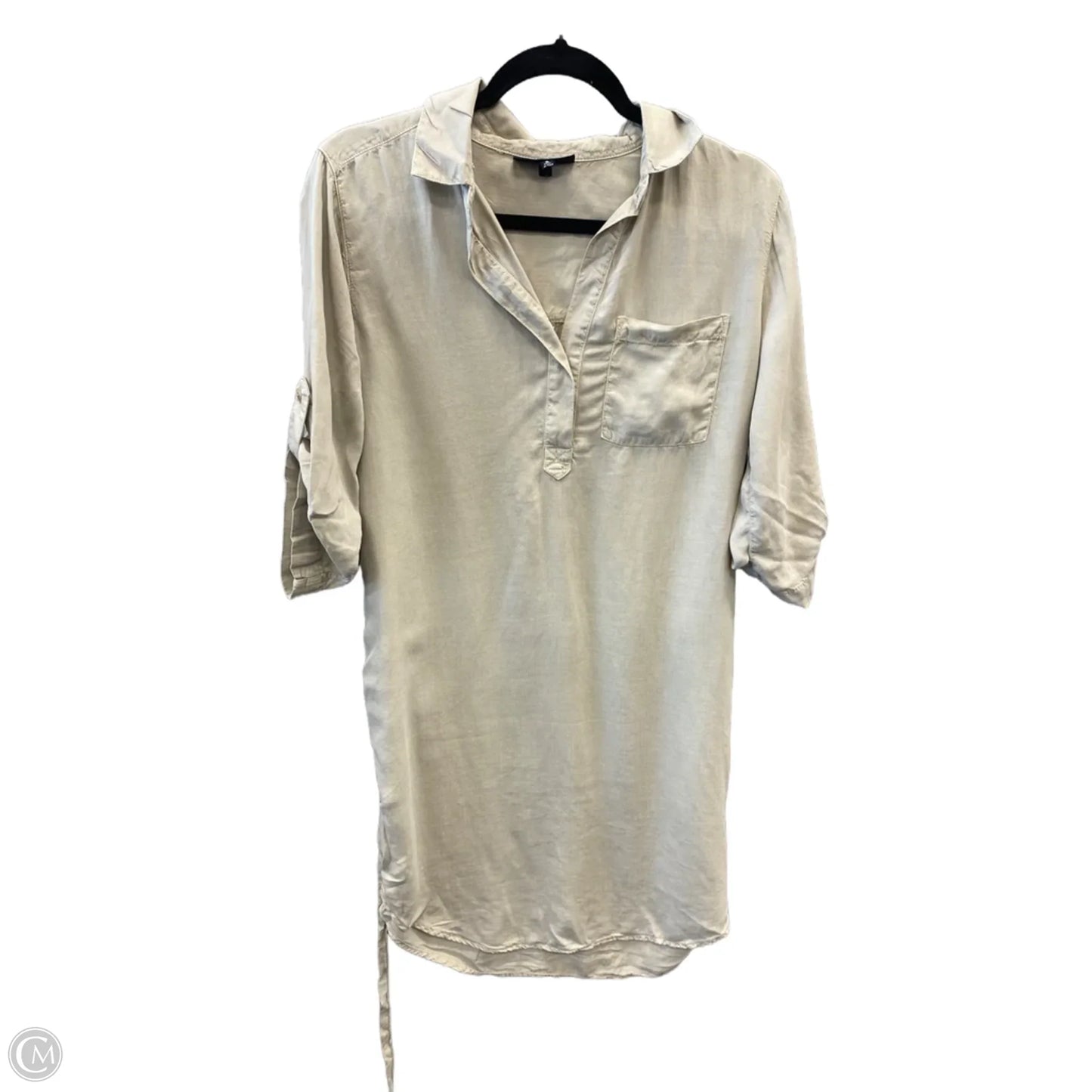 Dress Casual Midi By Allen B In Tan, Size: S