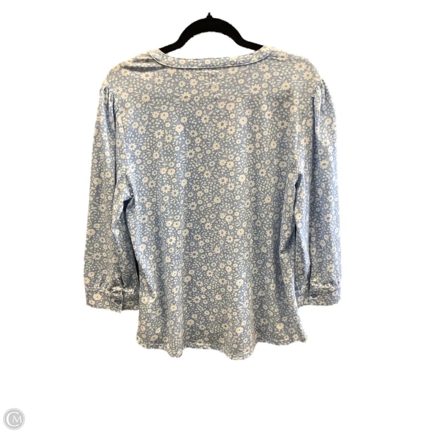 Top Long Sleeve By Croft And Barrow In Blue, Size: L
