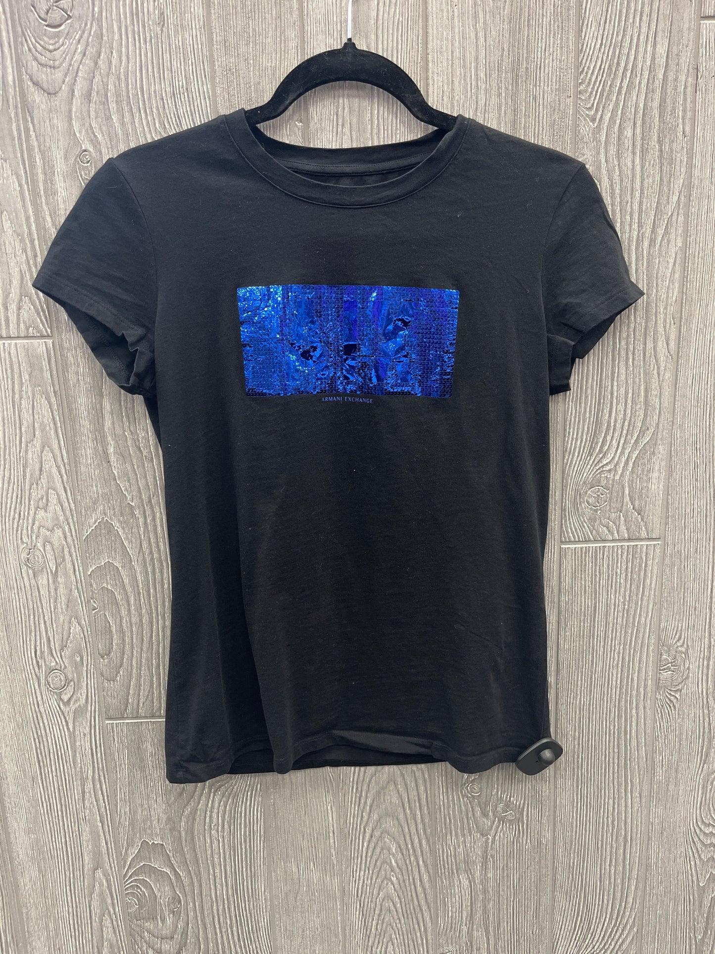 Top Short Sleeve By Armani Exchange In Black, Size: M