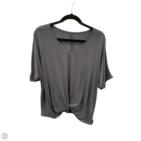 Top Short Sleeve By Shein In Grey, Size: S