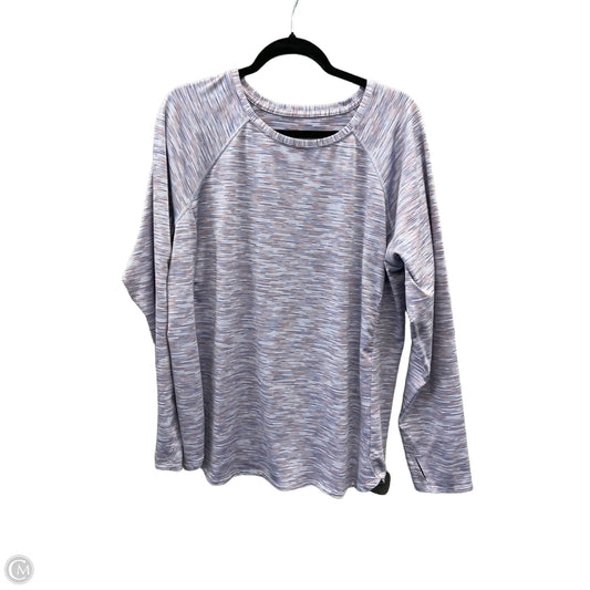 Athletic Top Long Sleeve Crewneck By Tek Gear In Blue, Size: 1x