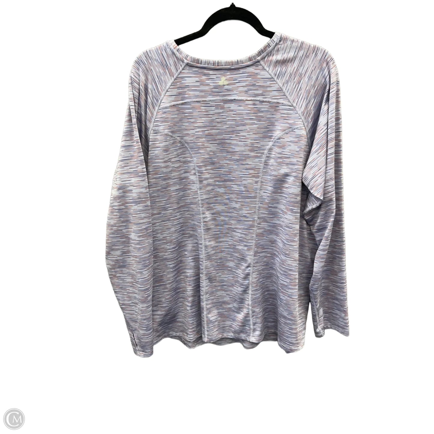 Athletic Top Long Sleeve Crewneck By Tek Gear In Blue, Size: 1x
