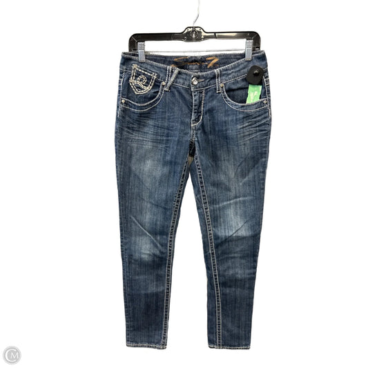 Jeans Skinny By Seven 7 In Blue Denim, Size: 8