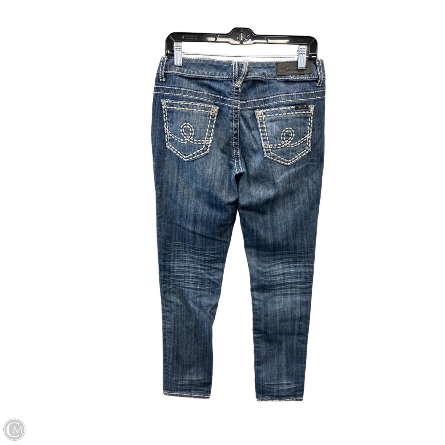 Jeans Skinny By Seven 7 In Blue Denim, Size: 8