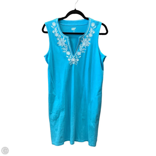 Dress Casual Midi By Lands End In Blue, Size: M