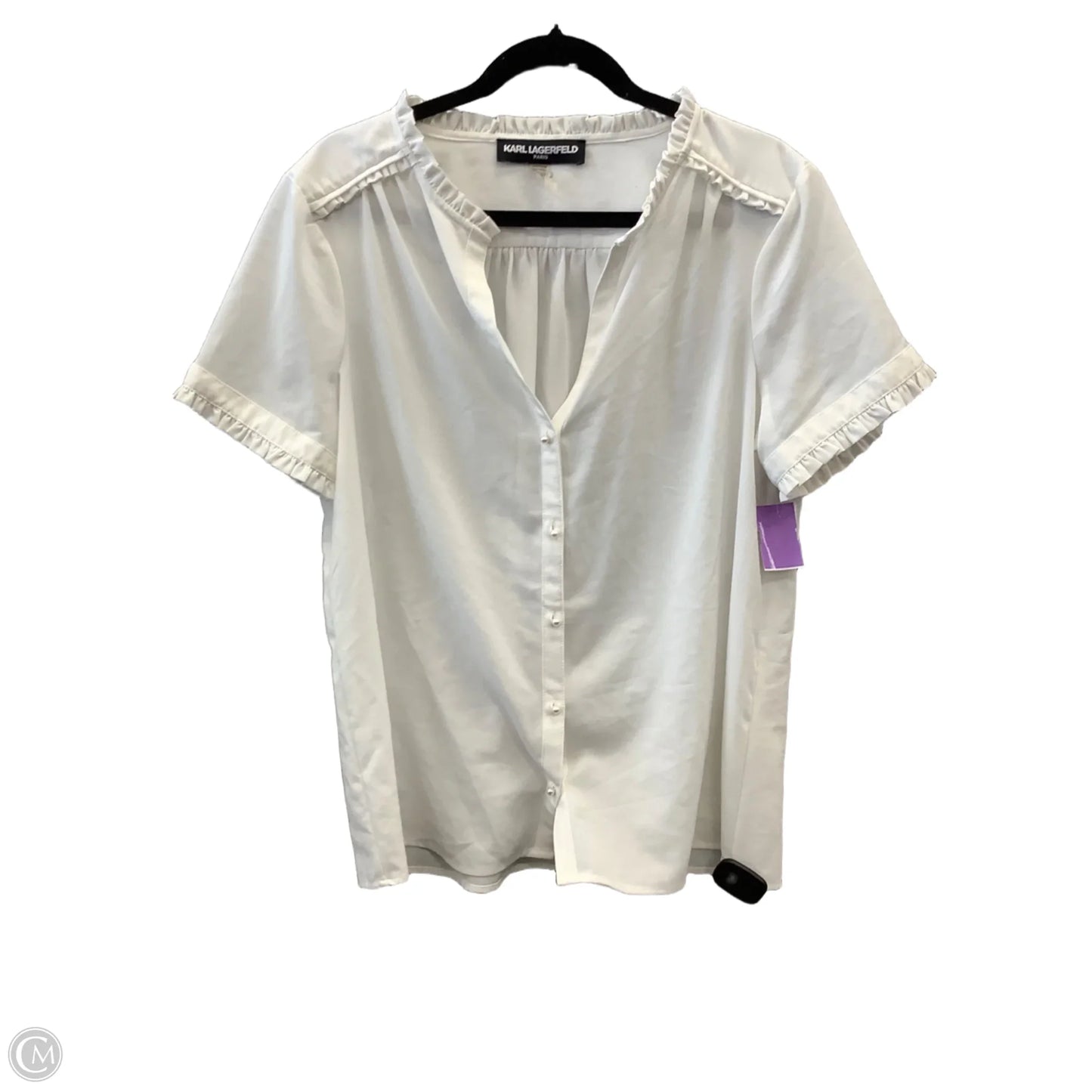 Blouse Designer By Karl Lagerfeld  Size: Xl