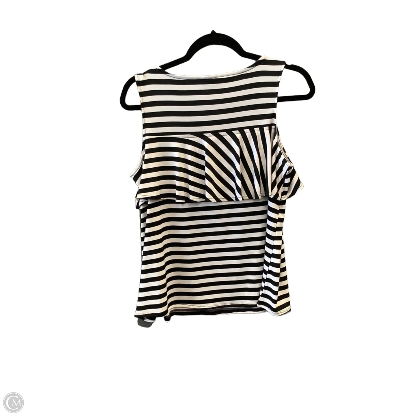 Top Sleeveless By Worthington In Black & White, Size: M