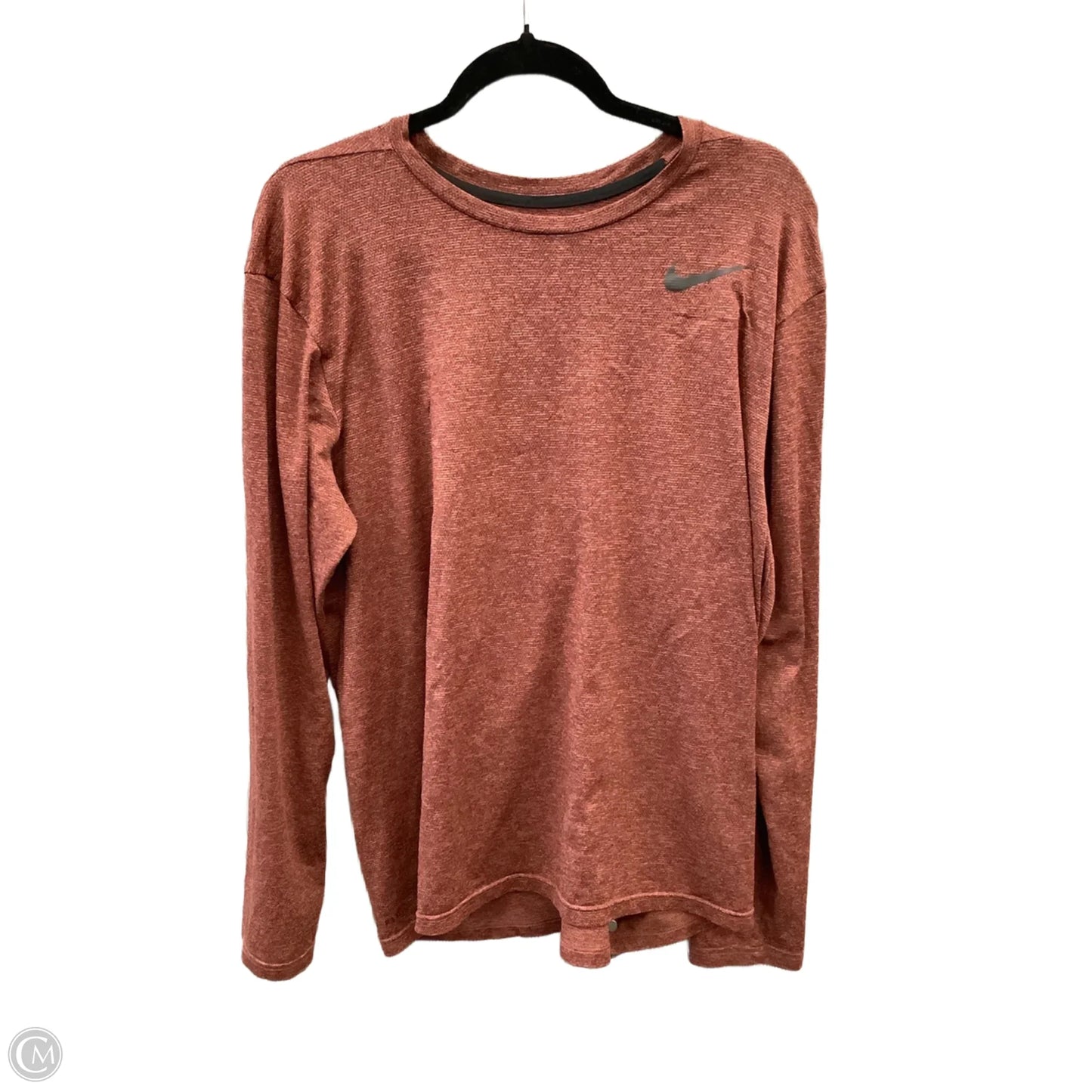 Athletic Top Long Sleeve Crewneck By Nike Apparel In Brown, Size: L