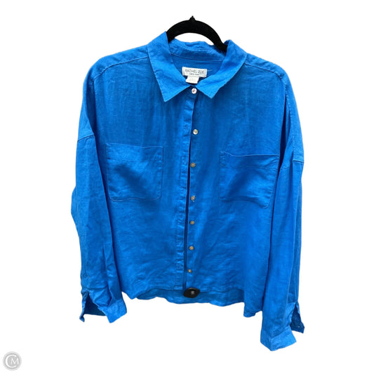 Top Long Sleeve By Rachel Zoe In Blue, Size: Xl