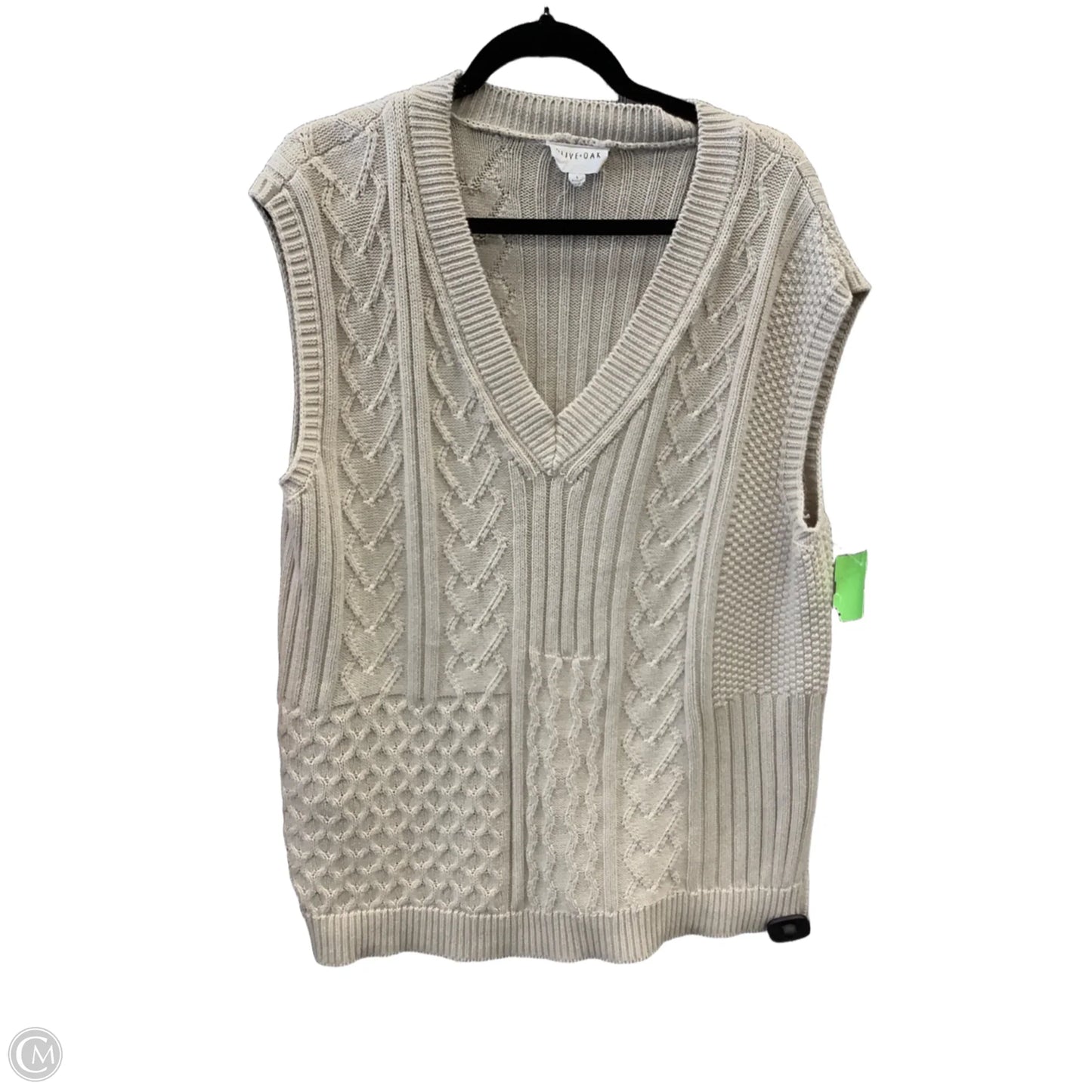 Vest Sweater By Olive And Oak In Cream, Size: L