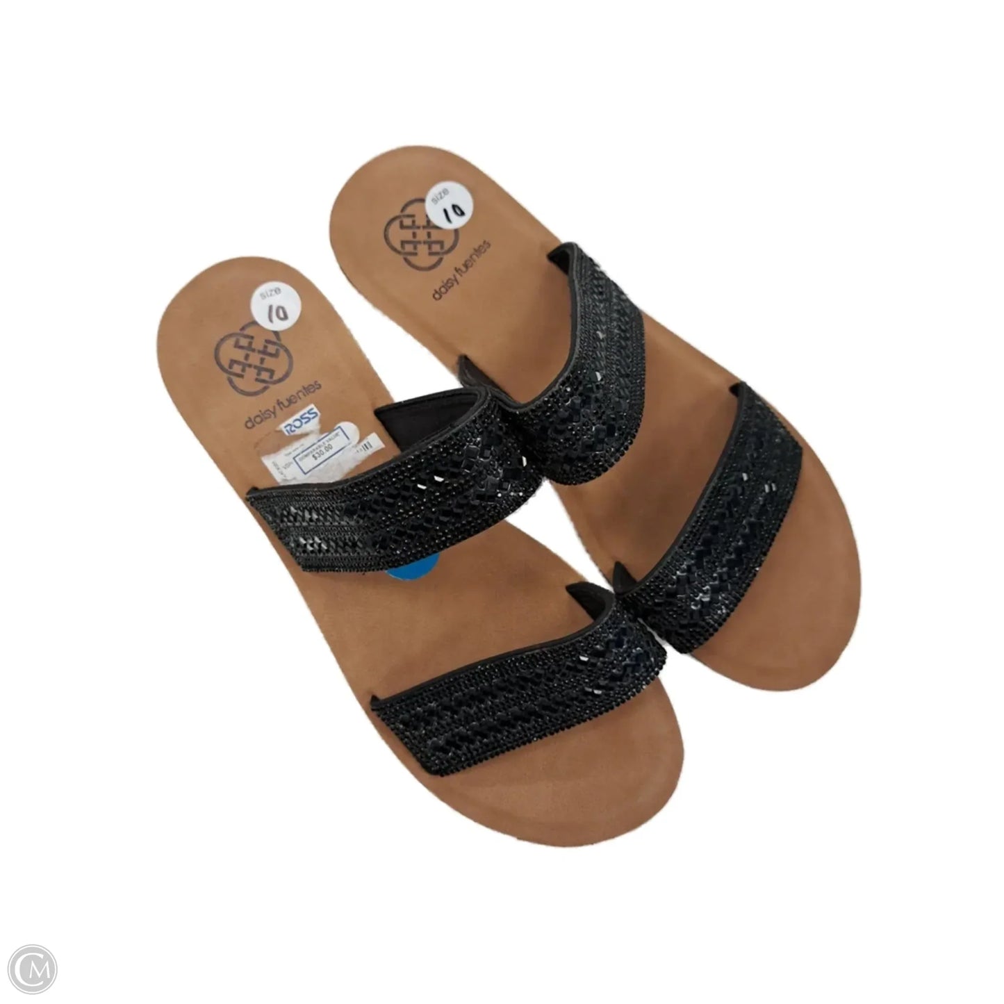 Sandals Flats By Daisy Fuentes In Black, Size: 10