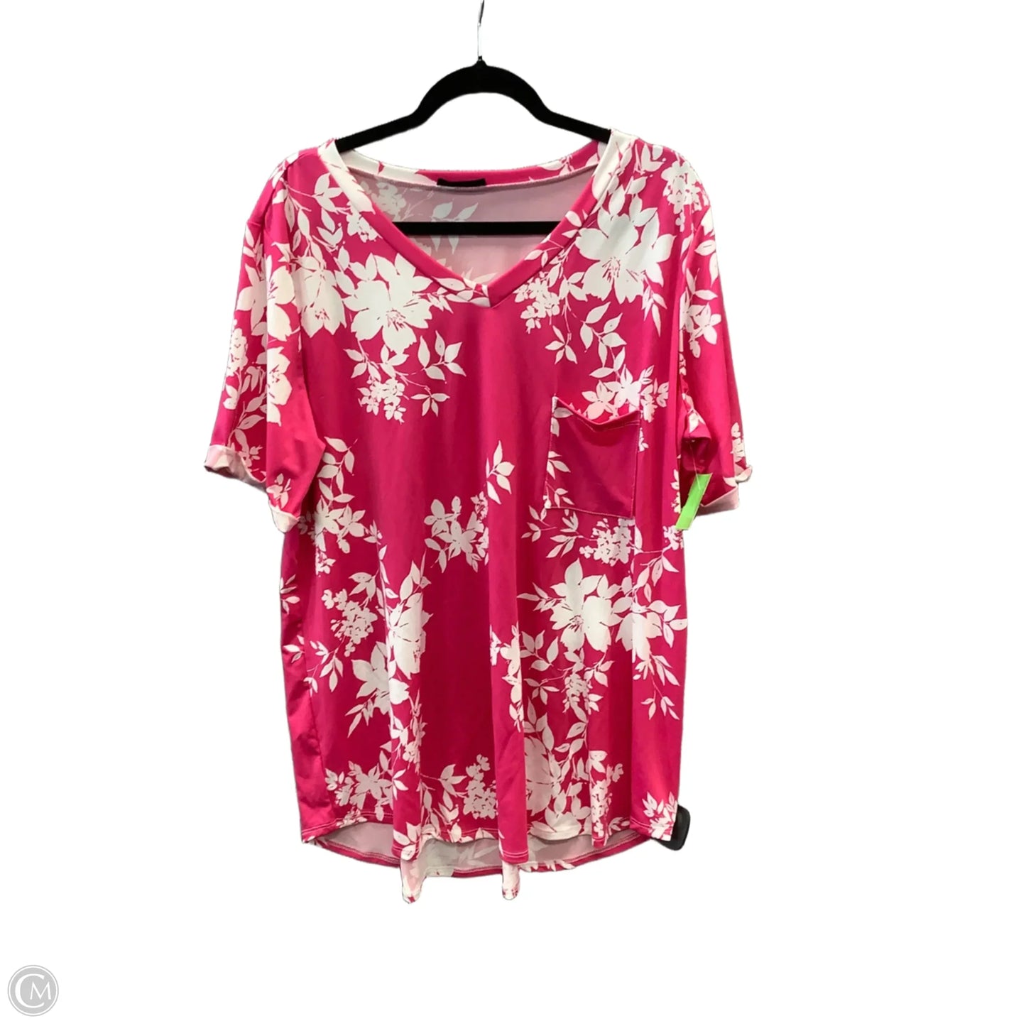 Top Short Sleeve By Heimish Usa In Pink, Size: 3x