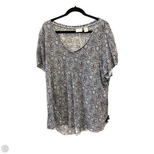 Top Short Sleeve By Rachel Zoe In Blue, Size: 3x