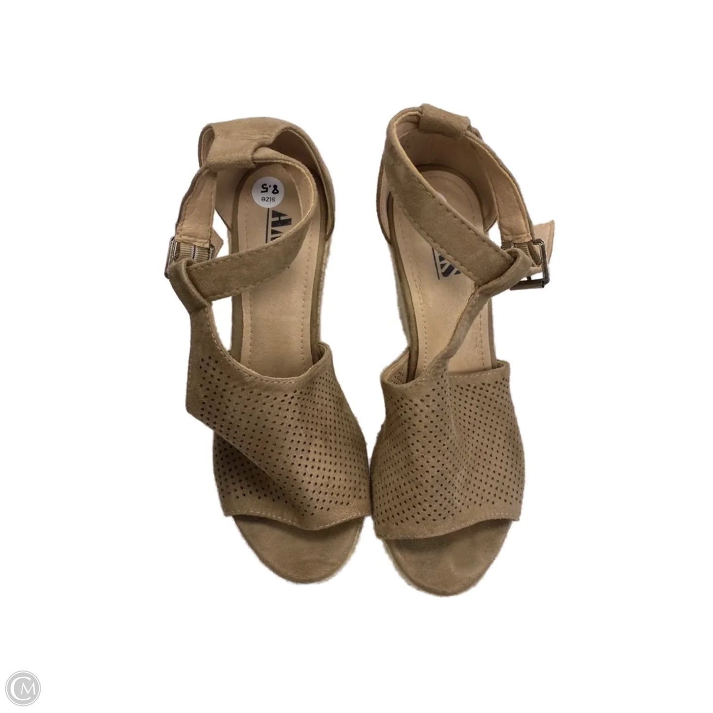 Shoes Heels Wedge By Clothes Mentor In Brown, Size: 8.5