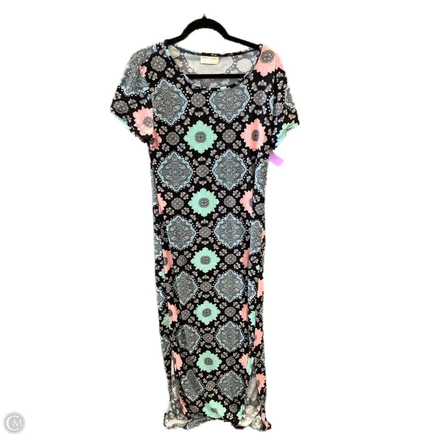 Dress Casual Maxi By Bobbie Brooks In Black, Size: L