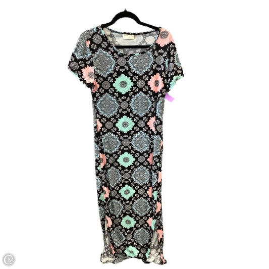 Dress Casual Maxi By Bobbie Brooks In Black, Size: L