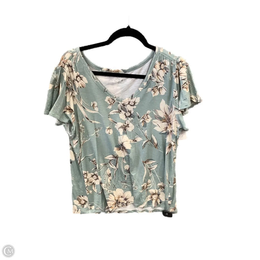 Top Short Sleeve By Maurices In Blue, Size: L