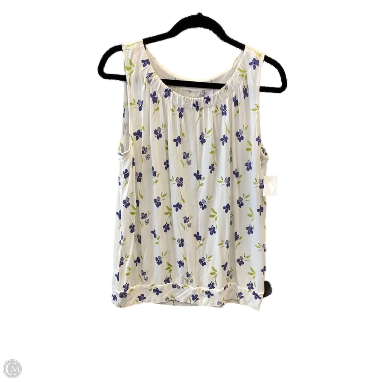 Top Sleeveless By Loft In White, Size: L