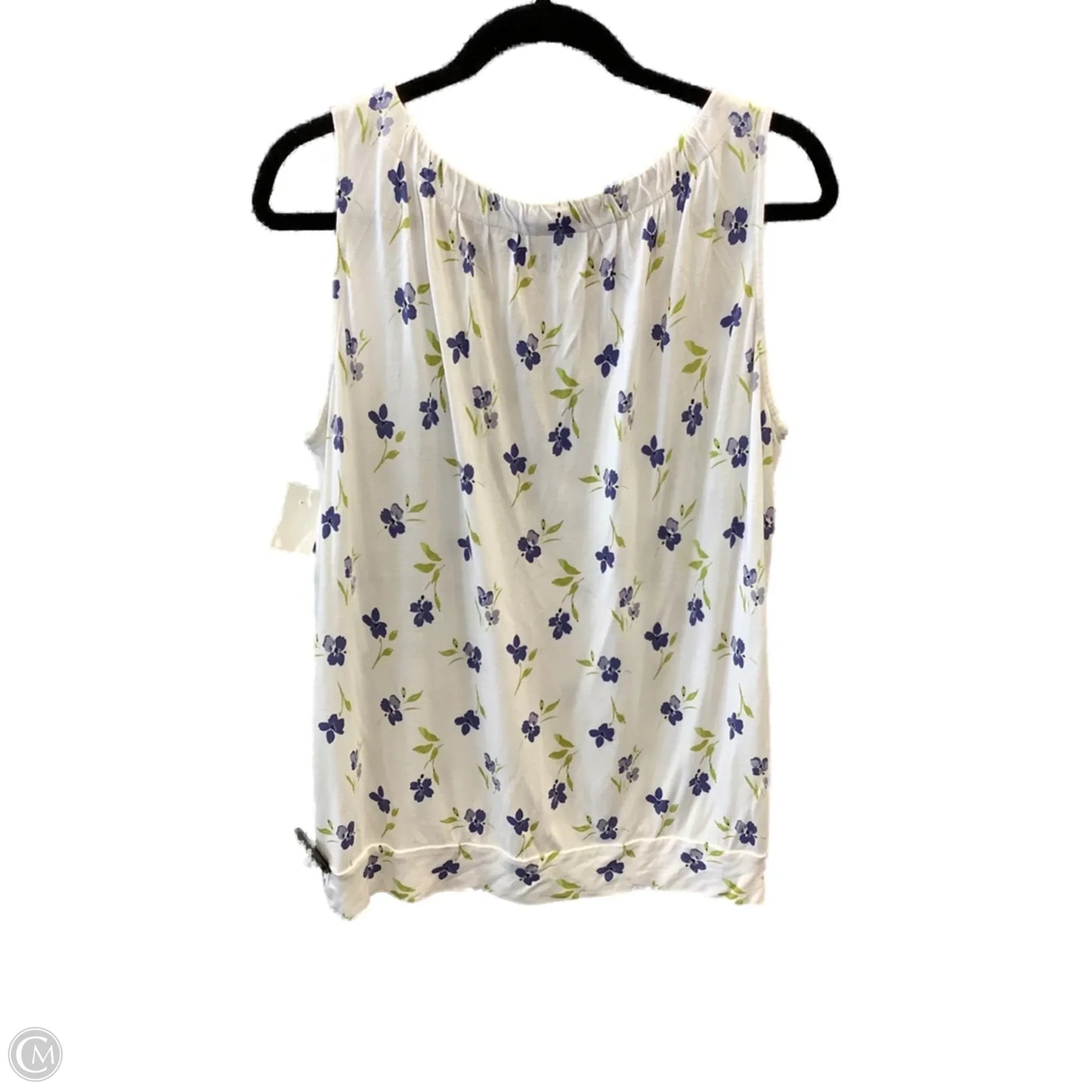 Top Sleeveless By Loft In White, Size: L
