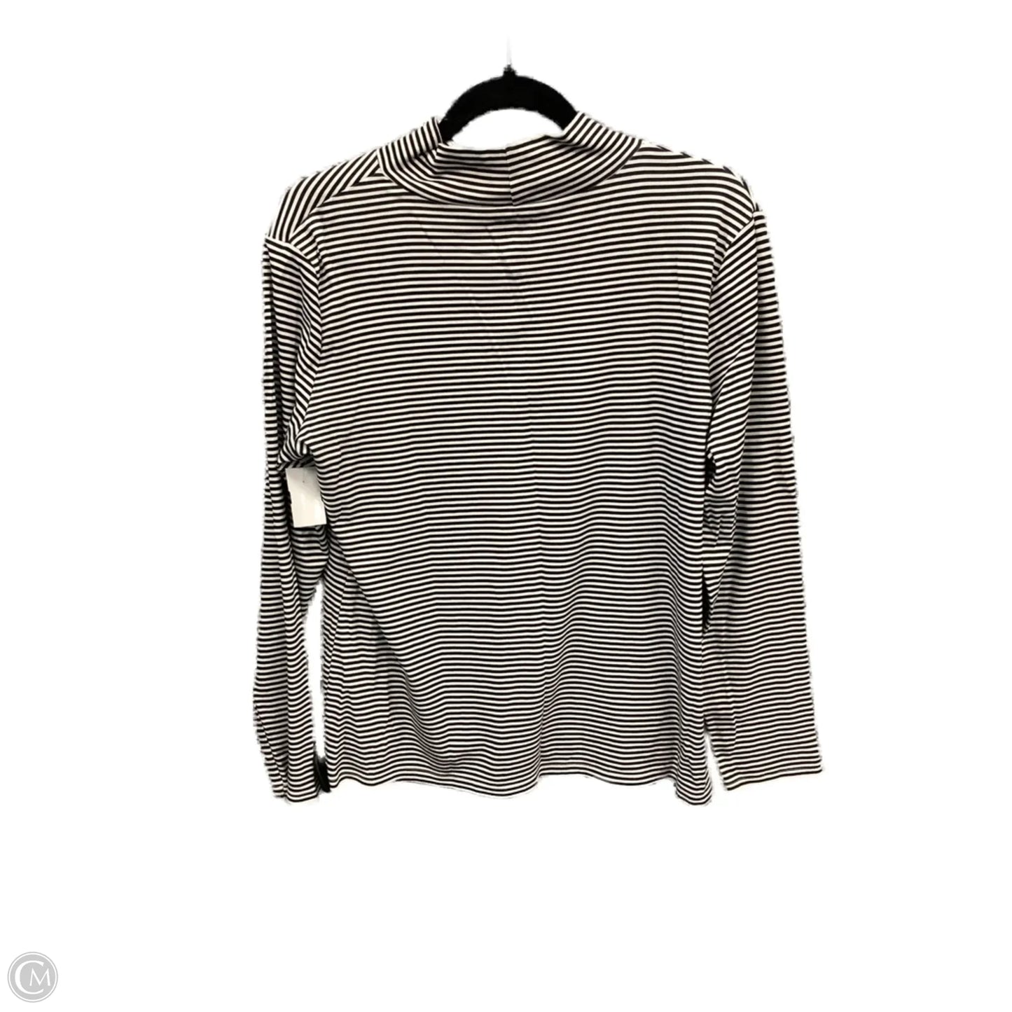 Top Long Sleeve By Croft And Barrow In Striped Pattern, Size: L