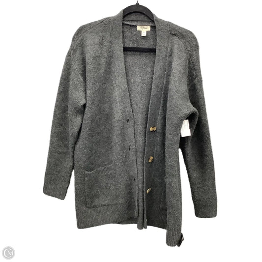 Sweater Cardigan By Style And Company In Grey, Size: M