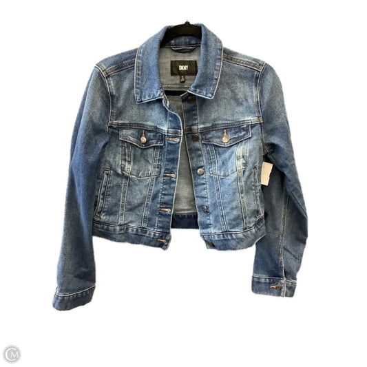Jacket Denim By Dkny In Blue Denim, Size: Xs