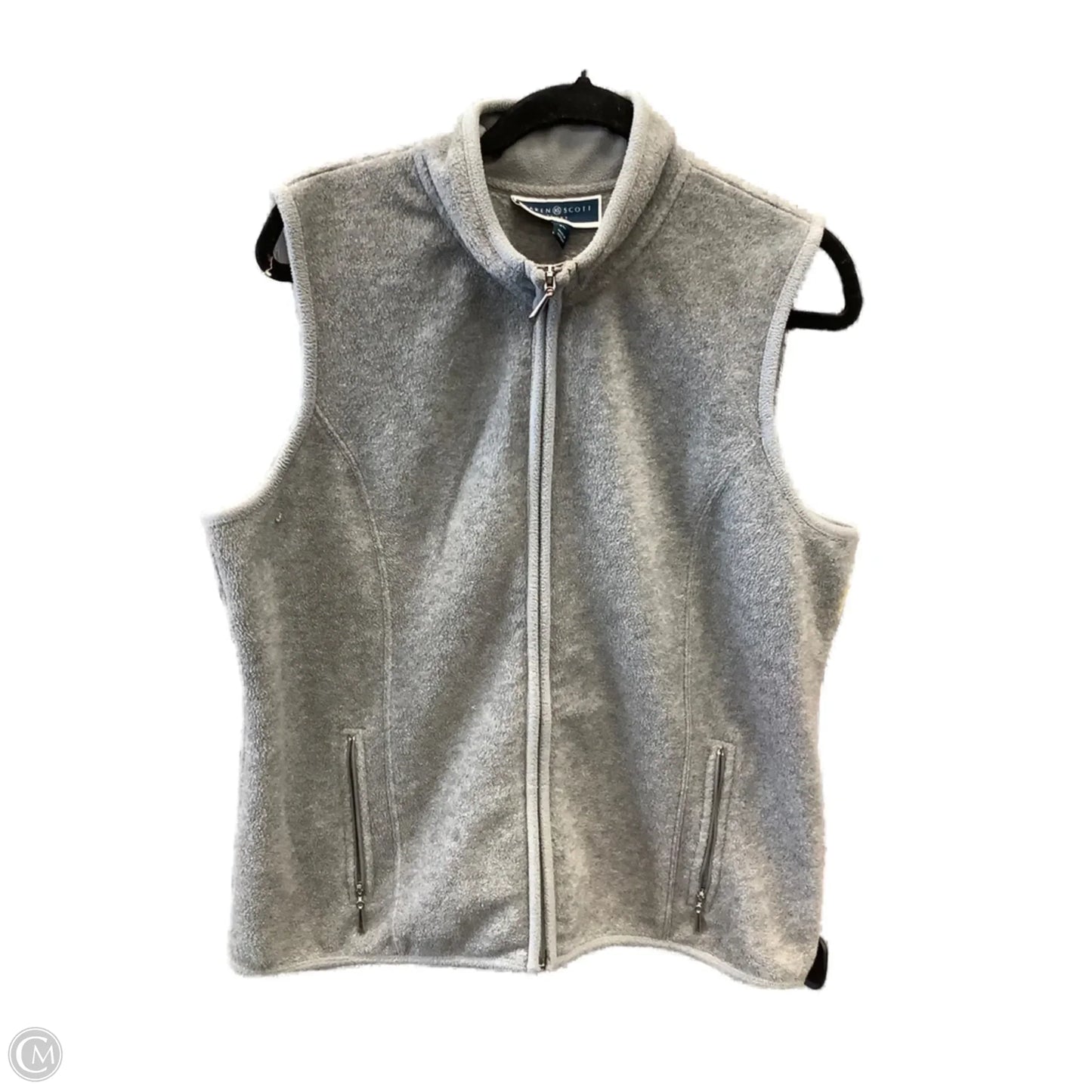 Vest Fleece By Karen Scott In Grey, Size: Lp