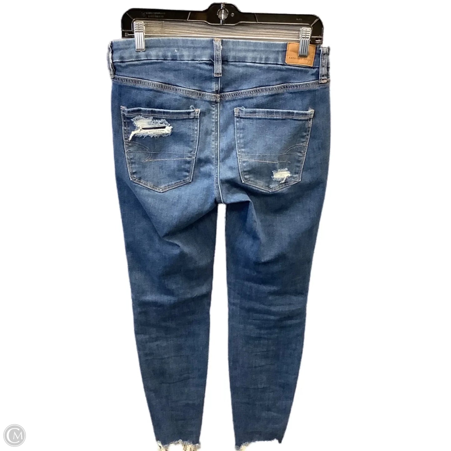 Jeans Skinny By American Eagle In Blue Denim, Size: 6