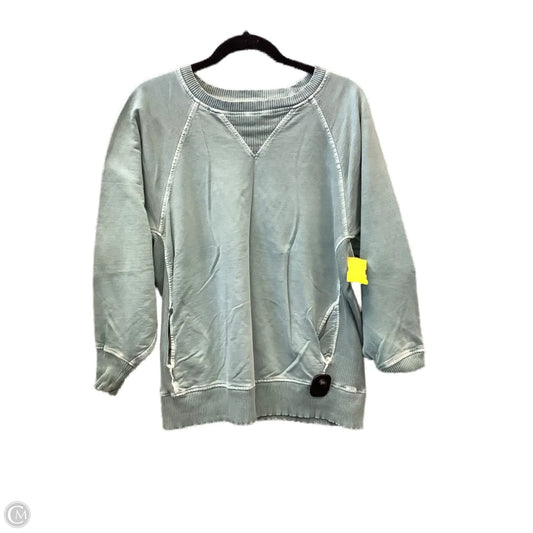 Sweatshirt Crewneck By Zenana In Blue, Size: M