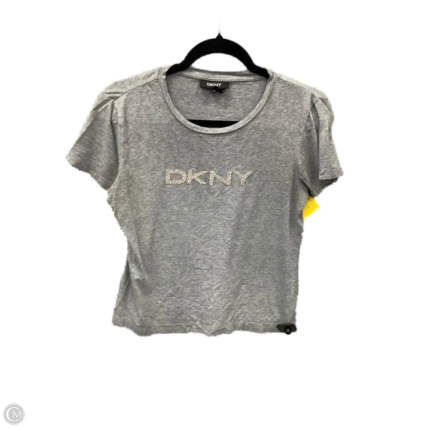 Top Short Sleeve By Dkny In Grey, Size: S