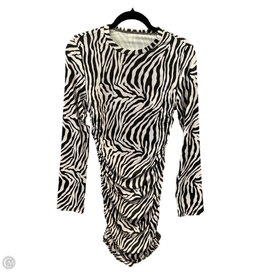 Dress Casual Midi By Clothes Mentor In Zebra Print, Size: L