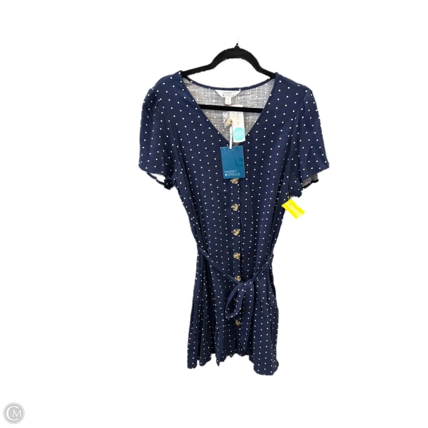 Dress Casual Midi By Market & Spruce In Blue, Size: L