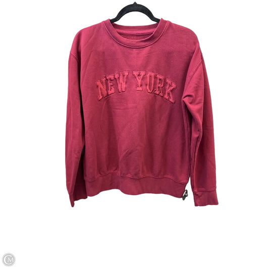 Sweatshirt Crewneck By Clothes Mentor In Red, Size: M