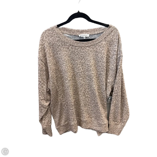 Top Long Sleeve By Workshop In Animal Print, Size: 1x