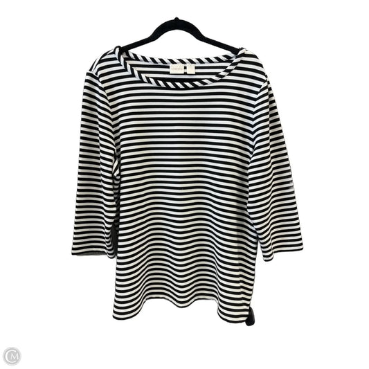 Top Long Sleeve By Chicos In Black & White, Size: Xl